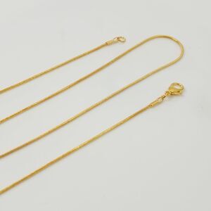 Gold Plated Soft Snake Chain Necklace 18"